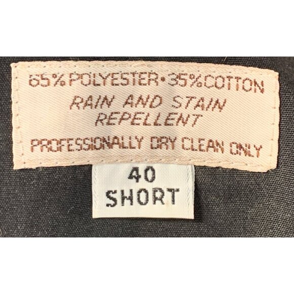 VTG Austin Reed Mens 40S Trench Coat Rain & Stain Repellent Wool Liner Black - Picture 3 of 11